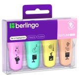 Набор текстовыделителей Berlingo "Textline HP100" мини, 04цв., 1-5мм, пастельные цвета, европодвес Набор текстовыделителей Berlingo "Textline HP100" мини, 04цв., 1-5мм, пастельные цвета, европодвес
