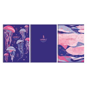 Тетрадь 80л., А4, клетка, на гребне BG 