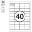 Этикетки самоклеящиеся А4 100л. OfficeSpace, белые, 40 фр. (48,5*25,4), 70г/м2