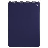 Блокнот А4 80л. на гребне BG "База", пластиковая обложка, синий