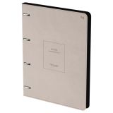Тетрадь на кольцах А4, 120л., кожзам,  BG "Моно. Бежевый", иск. кожа, тиснение