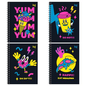 Записная книжка А6 80л., на гребне BG 