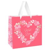 Пакет подарочный 20*20*10см MESHU "Love",  матовая ламинация