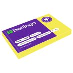 Самоклеящийся блок Berlingo "Ultra Sticky", 50*75мм, 80л., желтый неон