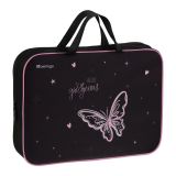 Папка текстильная с ручками 1 отделение, А4 Berlingo "Hello gorgeous", 350*265*75мм, текстиль, на молнии