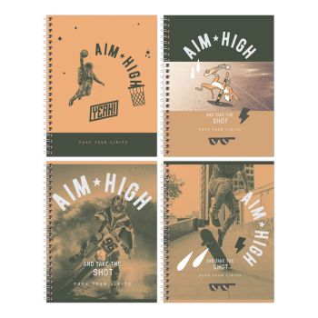 Тетрадь 96л., А5, клетка на гребне BG 