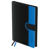 Ежедневник датированный 2026г., А5, 176л., твердый переплет, кожзам, BG "Glace. Blue", синий, цветной срез, магнитный клапан, карман