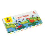 Пластилин Мульти-Пульти "Енот в сказке", 06 цветов, 72г, со стеком, картон