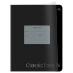 Тетрадь 18л., линия BG "Классический цвет", пластиковая обложка, черный