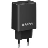 Зарядное устройство сетевое Defender EPA-10, 1*USB, 2.1А output, пакет, черный Зарядное устройство сетевое Defender EPA-10, 1*USB, 2.1А output, пакет, черный