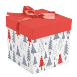 Коробка складная подарочная MESHU "Сканди", (15*15*15см), с лентой