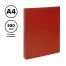 Папка на 2 кольцах СТАММ А4, 40мм, 500мкм, пластик, красная