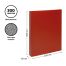 Папка на 2 кольцах СТАММ А4, 40мм, 500мкм, пластик, красная