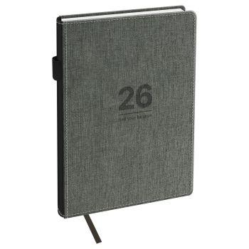 Ежедневник датированный 2026г., А5, 176л., твердый переплет, кожзам, BG 