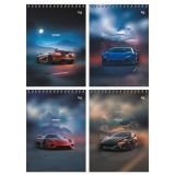 Блокнот А5 60л. на гребне BG "Спортивные машины"