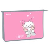 Папка для тетрадей 1 отделение, А4 Berlingo "Mew-gic", 340*245*40 мм, пластик, на молнии