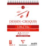 Скетчбук 50л., А5 Clairefontaine на гребне, 120г/м2 Скетчбук 50л., А5 Clairefontaine на гребне, 120г/м2