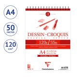 Скетчбук 50л., А4 Clairefontaine на гребне, 120г/м2 Скетчбук 50л., А4 Clairefontaine на гребне, 120г/м2
