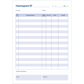 Бланк самокопирующийся 