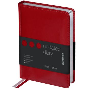 Ежедневник недатированный, А6, 160л., кожзам, Berlingo 
