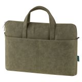 Сумка для ноутбука 15,6" Först "Suede Style", полиуретан, оливково-серый, мягкий подклад, внешнее отделение Сумка для ноутбука 15,6" Först "Suede Style", полиуретан, оливково-серый, мягкий подклад, внешнее отделение