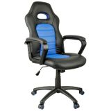 Кресло игровое Helmi HL-S06 "Highway", экокожа/ткань черная/синяя Кресло игровое Helmi HL-S06 "Highway", экокожа/ткань черная/синяя