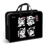 Папка с ручками 1 отделение, А4 Berlingo "Little Paws", 340*245*100мм, пластик, на молнии