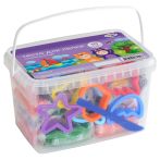 Тесто для лепки Гамма "Малыш", 40 брусков, 12 цветов, 1200г, формочки, стек, пластиковое ведро