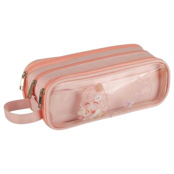 Пенал мягкий 3 отделения, с ручкой, 220*75*80 MESHU 