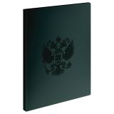 Папка c пружинным скоросшивателем СТАММ "Герб" А4, 17мм, 700мкм, пластик, изумруд