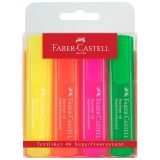 Набор текстовыделителей Faber-Castell "46 Superfluorescent" 4 флуоресцентных цв., 1-5мм, пластик. уп Набор текстовыделителей Faber-Castell "46 Superfluorescent" 4 флуоресцентных цв., 1-5мм, пластик. уп