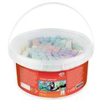 Мелки для асфальта Гамма "Мультики", цветные, 100шт., 9цв., квадратные, пластиковое ведро