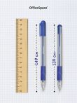 Ручка шариковая OfficeSpace "Ученик" синяя, 0,7мм, грип