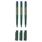Ручка капиллярная Faber-Castell "Finepen 1511" синяя, 0,4мм, набор 3шт., европодвес