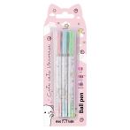 Ручка шариковая MESHU "Cute kittens" 3шт., синие, 0,5мм, блистер Ручка шариковая MESHU "Cute kittens" 3шт., синие, 0,5мм, блистер