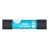 Мешки для мусора 240л VEGA ПВД, 90*130см, 25мкм, 5шт., черные, в рулоне Мешки для мусора 240л VEGA ПВД, 90*130см, 25мкм, 5шт., черные, в рулоне