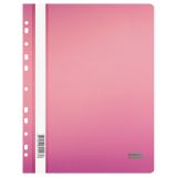 Папка-скоросшиватель пластик. перф. СТАММ "Сияние" А4, 180мкм, розовый с прозр. верхом