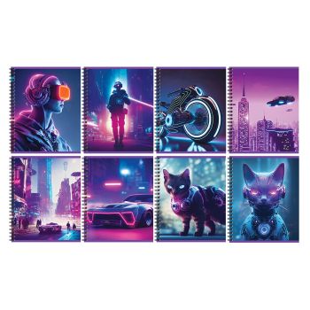 Тетрадь 96л., А5, клетка на гребне BG 