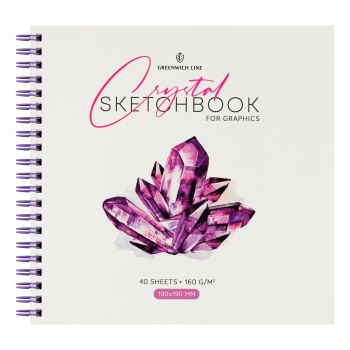 Скетчбук для графики и эскизов 40л., 190*190 Greenwich Line 