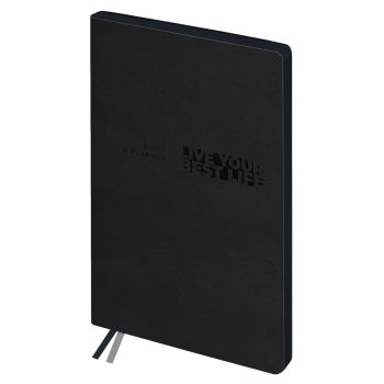 Ежедневник недатированный, А6+, 136л., мягкий переплет, кожзам, BG 