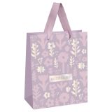 Пакет подарочный 26*32*12см MESHU "Delicate flowers", фольга, матовая ламинация