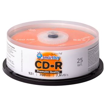 Диск CD-R 700Mb Smart buy 52x Cake Box (25шт) Диск CD-R 700Mb Smart buy 52x Cake Box (25шт)