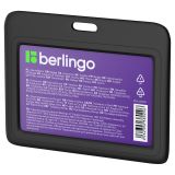 Бейдж горизонтальный Berlingo "ID 200", 85*55мм, черный, без держателя, крышка-слайдер Бейдж горизонтальный Berlingo "ID 200", 85*55мм, черный, без держателя, крышка-слайдер