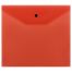 Папка-конверт на кнопке СТАММ А5+, 120мкм, пластик, прозрачная, красная