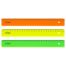 Линейка 25см СТАММ, пластиковая, непрозрачная, неоновые цвета, ассорти