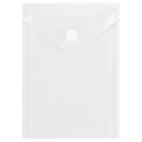 Папка-конверт на кнопке СТАММ А6 (105*148мм), 150мкм, пластик, прозрачная, бесцветная