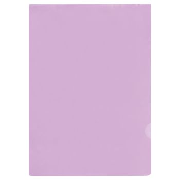 Папка-уголок СТАММ А4, 100мкм, пластик, прозрачная, фиолетовая