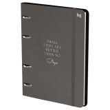 Тетрадь на кольцах А5, 120л., кожзам,  BG "Моно.Коричневый", иск. кожа, тиснение фольгой, на резинке