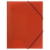 Папка на резинке СТАММ "Кристалл" А4, 500мкм, пластик, красная