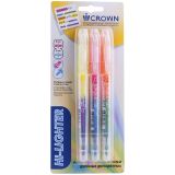 Набор текстовыделителей двухсторонних Crown "Multi Hi-Lighter Twin" 3шт., 06цв., 3/2мм, блистер Набор текстовыделителей двухсторонних Crown "Multi Hi-Lighter Twin" 3шт., 06цв., 3/2мм, блистер